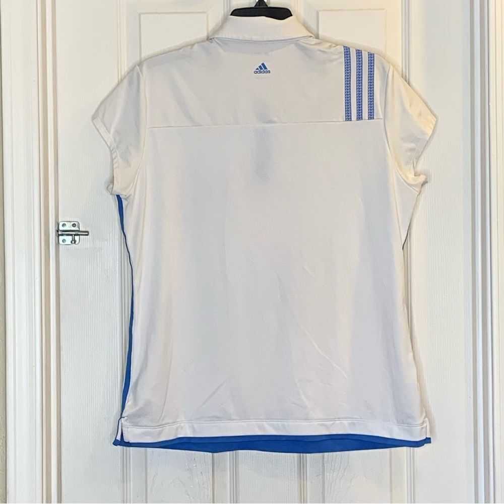 Adidas Golf Climacool White Collared V-neck Activewear Polo Shirt Size XL - Picture 2 of 11